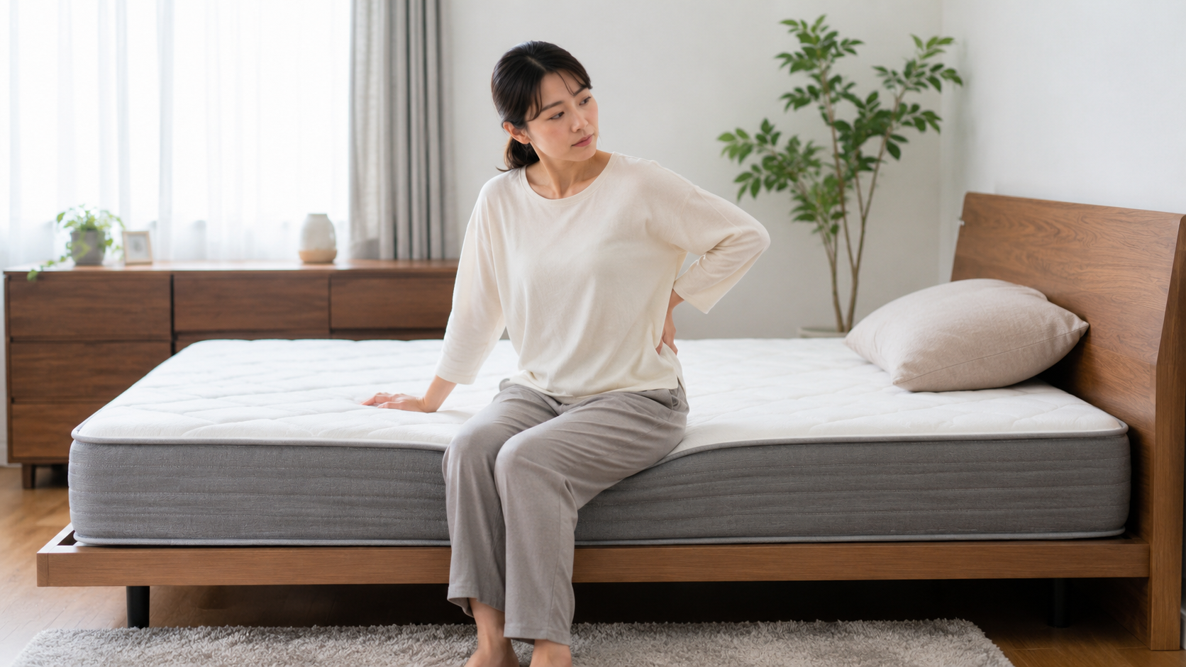 ネルマットレスと腰痛|腰が気になる人の硬さ・寝返り5つの判断基準